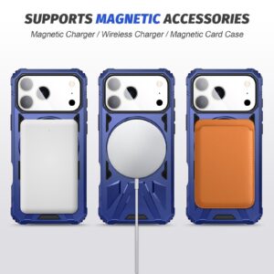 ENKAY iPhone 17 Pro Max MagSafe Magnetic Shockproof with Ring Holder Θήκη Σκληρή- Blue