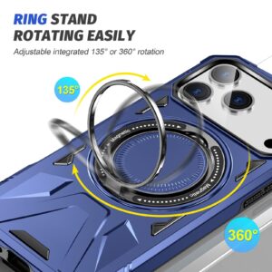 ENKAY iPhone 17 Pro Max MagSafe Magnetic Shockproof with Ring Holder Θήκη Σκληρή- Blue