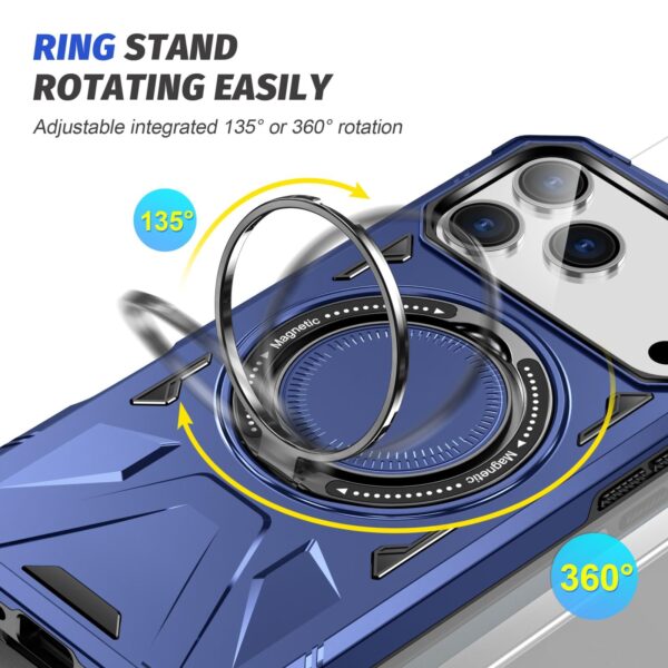 ENKAY iPhone 17 Pro Max MagSafe Magnetic Shockproof with Ring Holder Θήκη Σκληρή- Blue