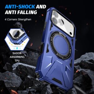 ENKAY iPhone 17 Pro Max MagSafe Magnetic Shockproof with Ring Holder Θήκη Σκληρή- Blue