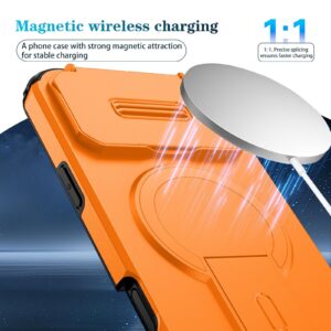 ENKAY iPhone 17 Pro Max MagSafe Sliding Camshield Holder Θήκη Σκληρή - Orange