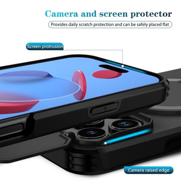 ENKAY iPhone 17 Pro Max MagSafe Sliding Camshield Holder Θήκη Σκληρή - Black