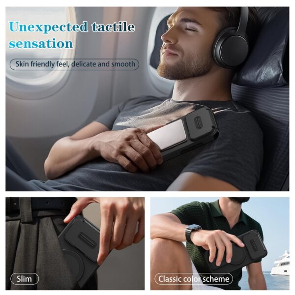 ENKAY iPhone 17 Pro Max MagSafe Sliding Camshield Holder Θήκη Σκληρή - Black