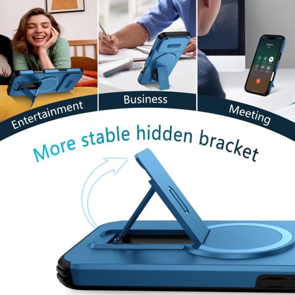Enkay iPhone 17 Pro Max MagSafe Sliding Camshield Holder Θήκη Σκληρή - Blue