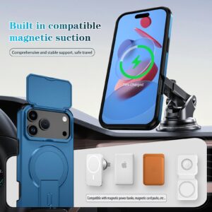 Enkay iPhone 17 Pro Max MagSafe Sliding Camshield Holder Θήκη Σκληρή - Blue
