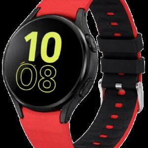 Λουράκι Samsung Galaxy Watch 6 / 5 / 4 Classic Silicone Solid Color - Red / Black