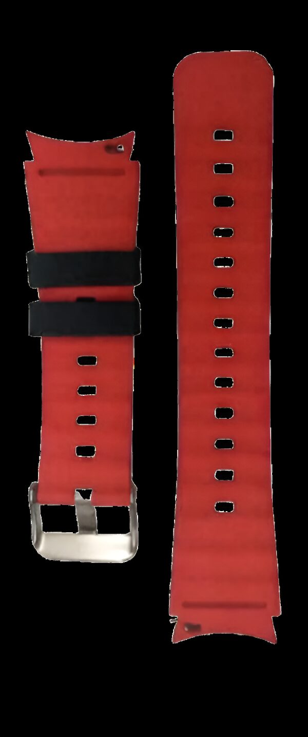 Λουράκι Samsung Galaxy Watch 6 / 5 / 4 Classic Silicone Solid Color - Red / Black