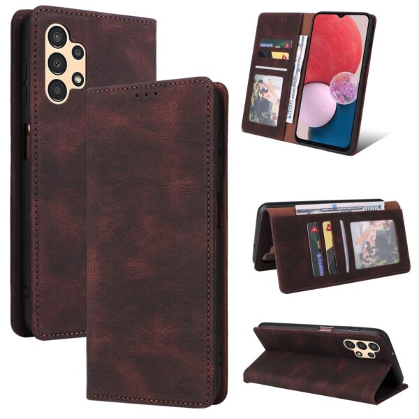 ENKAY Samsung Galaxy A13 4G Simple Suction Closure Θήκη Βιβλίο - Brown