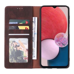 ENKAY Samsung Galaxy A13 4G Simple Suction Closure Θήκη Βιβλίο - Brown