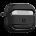 AirPods 3 Θήκη Σιλικόνης με Γάντζο Techsuit Carbon Silicone Case with Hook Black