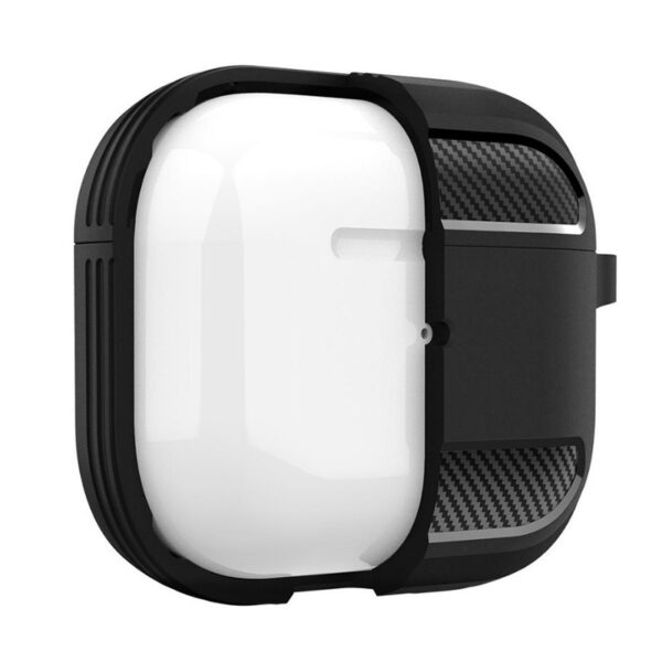 AirPods 3 Θήκη Σιλικόνης με Γάντζο Techsuit Carbon Silicone Case with Hook Green