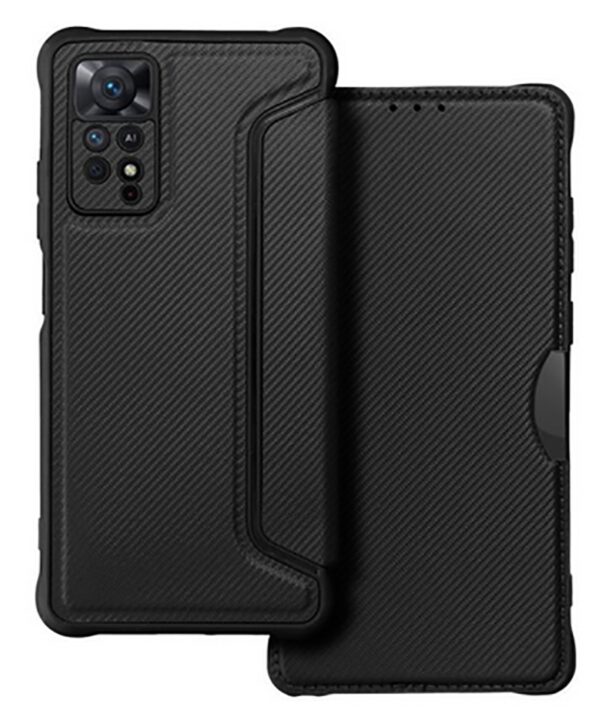 Tel1 Xiaomi Redmi Note 11 / Note 11S Razor Carbon Θήκη Βιβλίο - Black