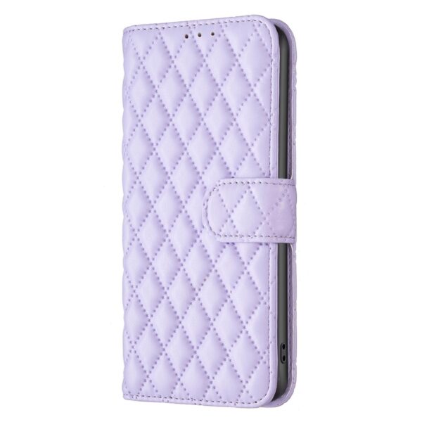 ENKAY Xiaomi Redmi 14C 4G / Poco C75 Diamond Lattice Magnetic Flip Θήκη Βιβλίο - Purple