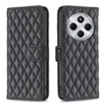 ENKAY Xiaomi Redmi 14C 4G / Poco C75 Diamond Lattice Magnetic Flip Θήκη Βιβλίο - Black