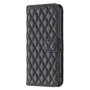 ENKAY Xiaomi Redmi 14C 4G / Poco C75 Diamond Lattice Magnetic Flip Θήκη Βιβλίο - Black