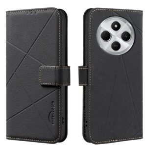 Binfen Color Xiaomi Redmi 14C 4G Geometric Pattern RFID Θήκη Βιβλίο - Black