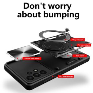 Butterfly Armor Samsung Galaxy A13 4G Sliding Camshield Magnetic Holder Θήκη Σκληρή - Black