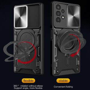 Butterfly Armor Samsung Galaxy A13 4G Sliding Camshield Magnetic Holder Θήκη Σκληρή - Black