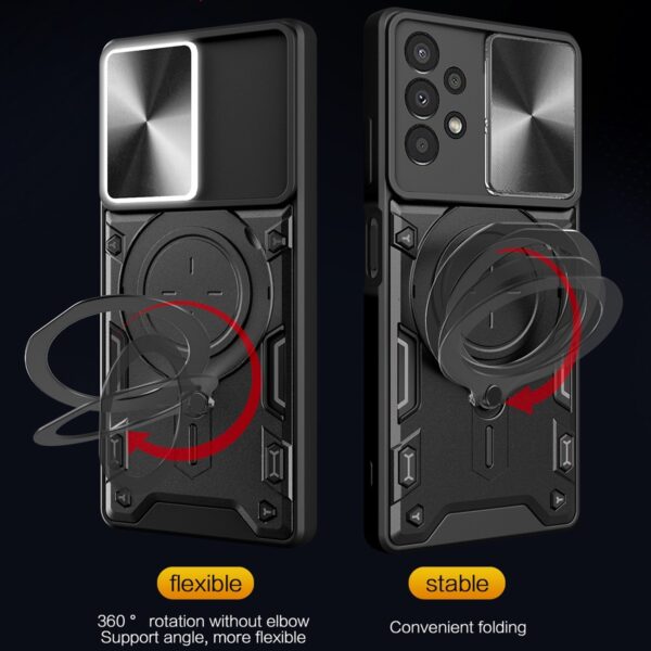 Butterfly Armor Samsung Galaxy A13 4G Sliding Camshield Magnetic Holder Θήκη Σκληρή - Black
