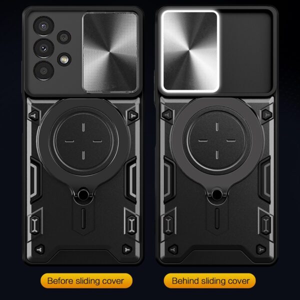 Butterfly Armor Samsung Galaxy A13 4G Sliding Camshield Magnetic Holder Θήκη Σκληρή - Black