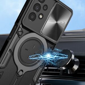 Butterfly Armor Samsung Galaxy A13 4G Sliding Camshield Magnetic Holder Θήκη Σκληρή - Black