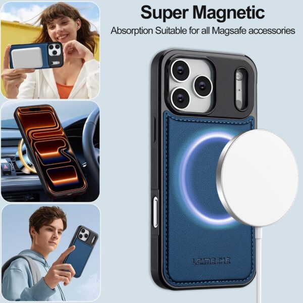 LC.IMEEKE iPhone 17 Pro Max L2 Series Detachable MagSafe Θήκη Βιβλίο - Blue