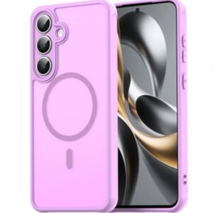 Techsuit Samsung Galaxy S25 FE MagSafe Halofrost II Θήκη Σκληρή Φιμέ - Pink