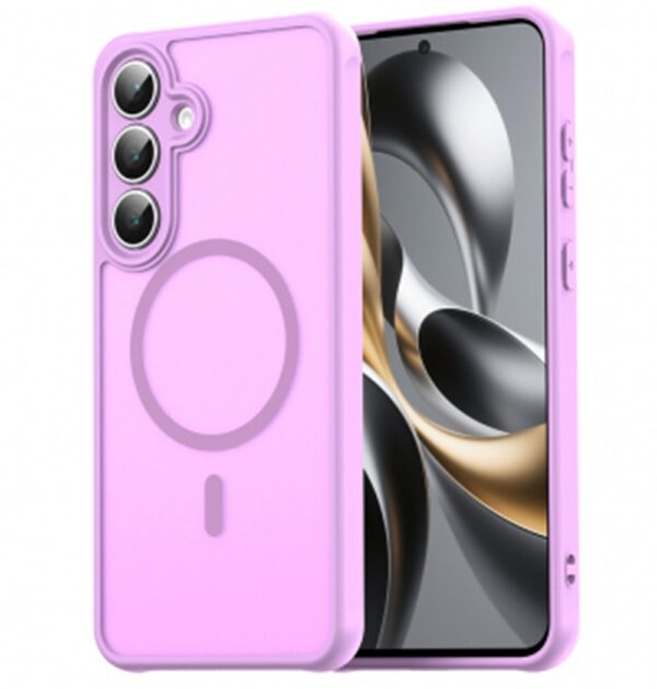 Techsuit Samsung Galaxy S25 FE MagSafe Halofrost II Θήκη Σκληρή Φιμέ - Pink