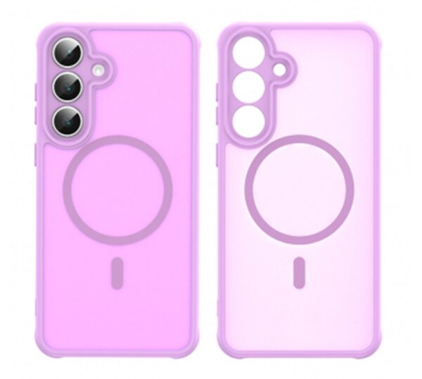 Techsuit Samsung Galaxy S25 FE MagSafe Halofrost II Θήκη Σκληρή Φιμέ - Pink