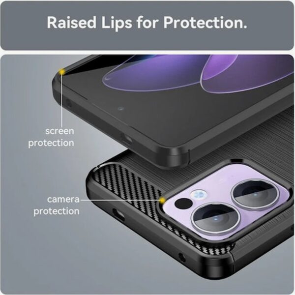 Techsuit Oppo Reno13 5G Carbon Θήκη Σιλικόνης - Black