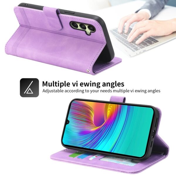 Dierfeng Samsung Galaxy A26 5G / A17 Dream Line TPU Hybrid PU Θήκη Βιβλίο - Purple