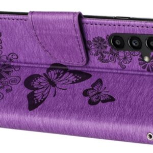 ENKAY Samsung Galaxy A26 5G / A17 Butterfly Embossed Θήκη Βιβλίο - Purple