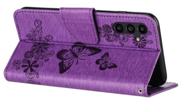 ENKAY Samsung Galaxy A26 5G / A17 Butterfly Embossed Θήκη Βιβλίο - Purple