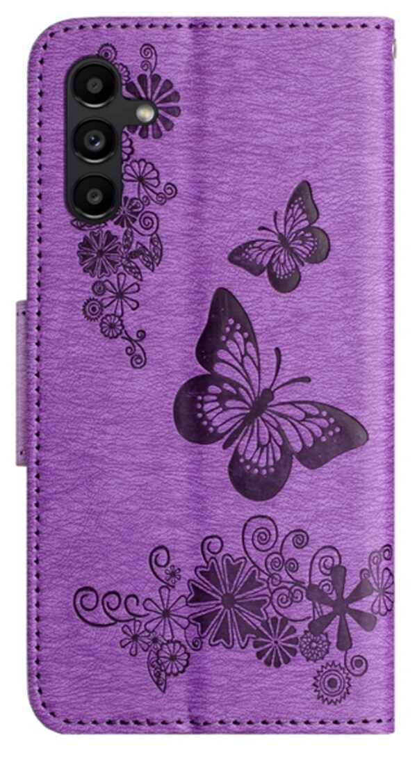 ENKAY Samsung Galaxy A26 5G / A17 Butterfly Embossed Θήκη Βιβλίο - Purple