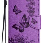 ENKAY Samsung Galaxy A26 5G / A17 Butterfly Embossed Θήκη Βιβλίο - Purple