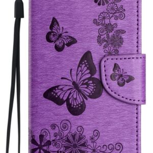 ENKAY Samsung Galaxy A26 5G / A17 Butterfly Embossed Θήκη Βιβλίο - Purple