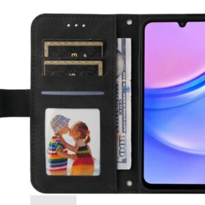 ENKAY Samsung Galaxy A26 5G / A17 Skin Feel Life Tree Θήκη Βιβλίο - Black