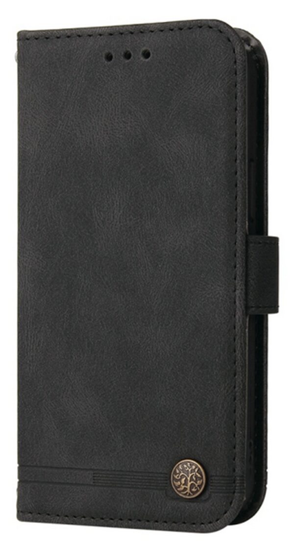 ENKAY Samsung Galaxy A26 5G / A17 Skin Feel Life Tree Θήκη Βιβλίο - Black