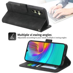 Dierfeng Samsung Galaxy A26 5G / A17 Dream Line TPU Hybrid PU Θήκη Βιβλίο - Black