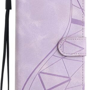 Tel1 Samsung Galaxy A13 4G Triangles Embossed Θήκη Βιβλίο - Purple