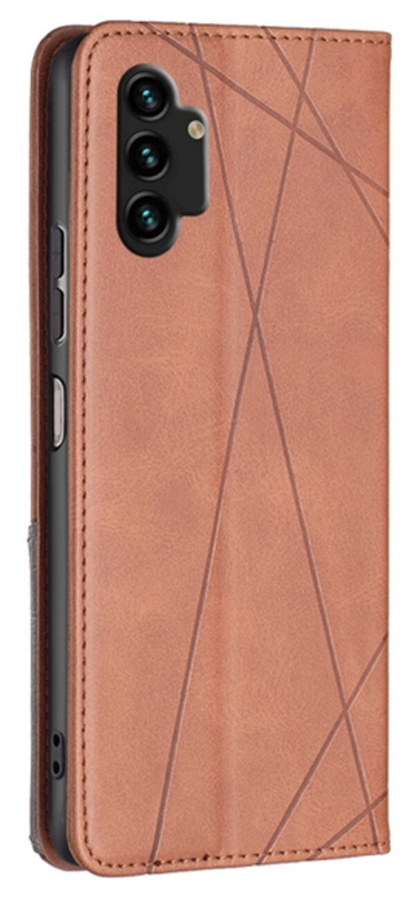 Binfen Color Samsung Galaxy A13 4G Prismatic Invisible Magnetic Θήκη Βιβλίο - Brown