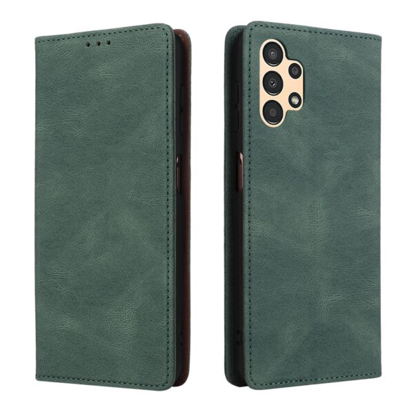 ENKAY Samsung Galaxy A13 4G Simple Suction Closure Θήκη Βιβλίο - Green