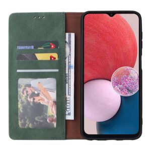 ENKAY Samsung Galaxy A13 4G Simple Suction Closure Θήκη Βιβλίο - Green