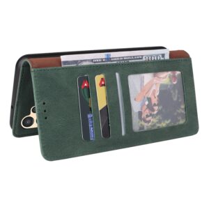 ENKAY Samsung Galaxy A13 4G Simple Suction Closure Θήκη Βιβλίο - Green