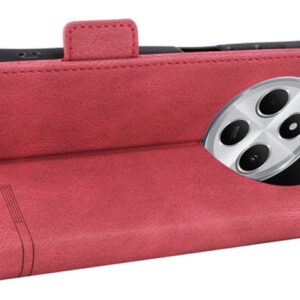 ENKAY Xiaomi Redmi 14C 4G / Poco C75 Magnetic Clasp Θήκη Βιβλίο - Red