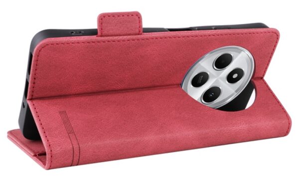 ENKAY Xiaomi Redmi 14C 4G / Poco C75 Magnetic Clasp Θήκη Βιβλίο - Red