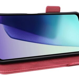 ENKAY Xiaomi Redmi 14C 4G / Poco C75 Magnetic Clasp Θήκη Βιβλίο - Red