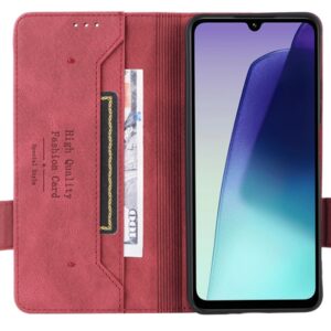 ENKAY Xiaomi Redmi 14C 4G / Poco C75 Magnetic Clasp Θήκη Βιβλίο - Red