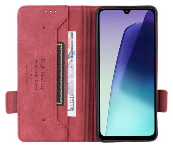 ENKAY Xiaomi Redmi 14C 4G / Poco C75 Magnetic Clasp Θήκη Βιβλίο - Red