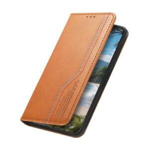 ENKAY Samsung Galaxy A16 4G / 5G Elastic Wristband Magnetic Suction Θήκη Βιβλίο - Brown